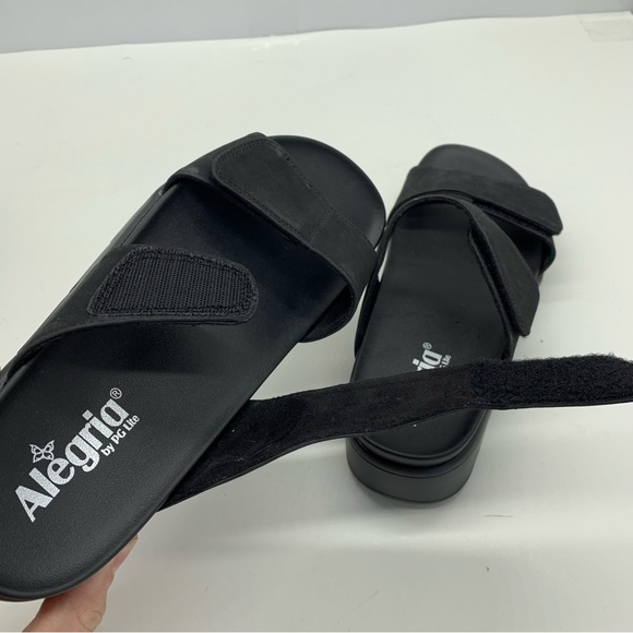 Alegria Sandals Womens 9 Black Casual Slip On Slide Beach Platform Casual - Picture 9 of 10